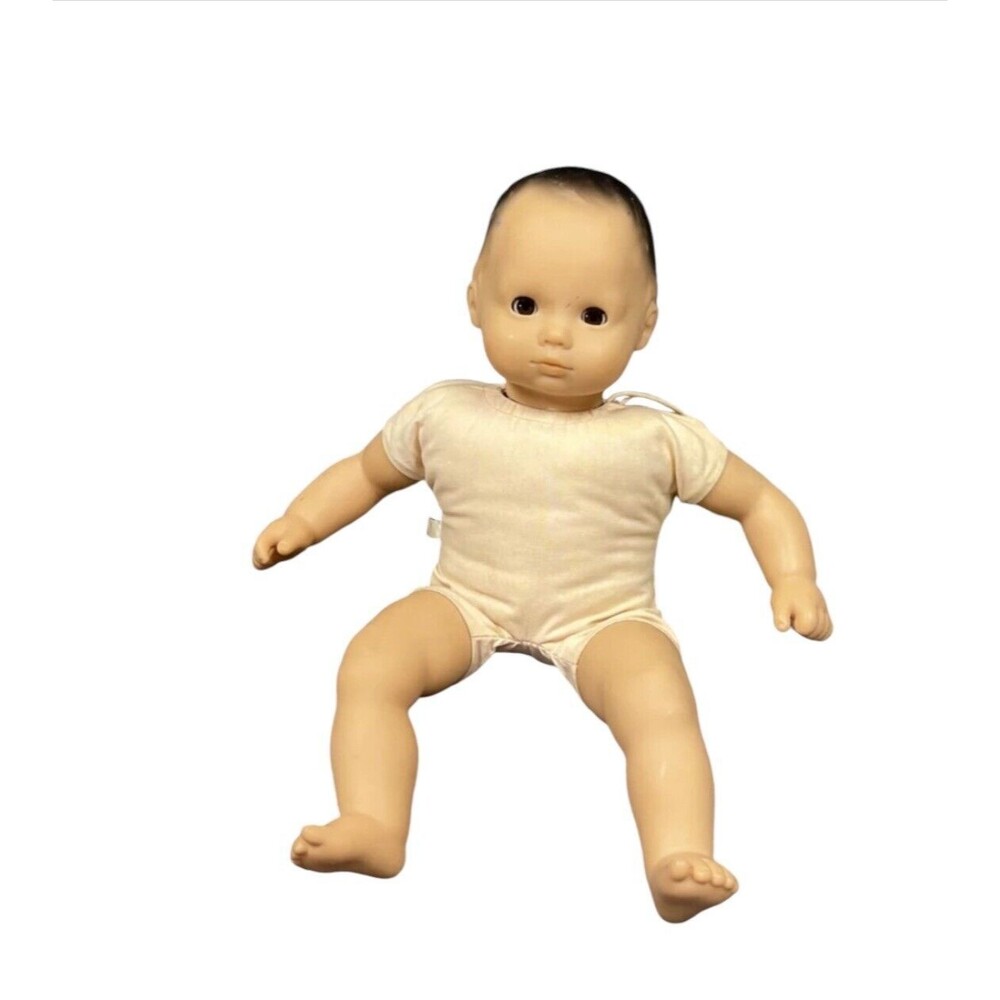 American Girl Bitty Baby Doll 16” Soft Body Vinyl Limbs Brown Eyes Hair VTG READ